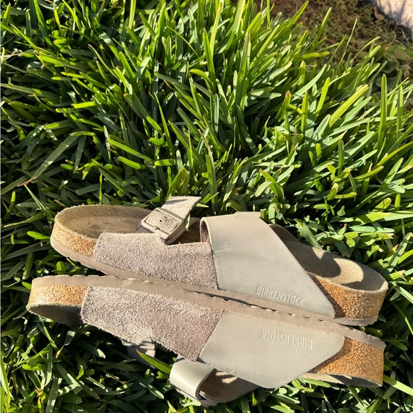 BIRKENSTOCK ARIZONA SPlit sandal leather Suede Grey/ Taupe size 45 - Picture 10 of 14
